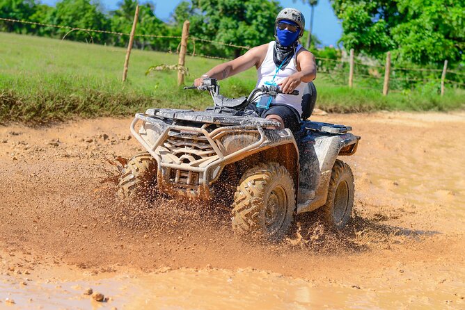 4X4 ATV adventure in Punta Cana to the cenote and Macao beach - Los Hoyos del Salado Cenote: A 25-Foot Water Cave Moment