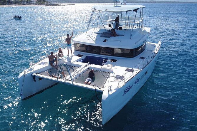 Amber Cove & Taino Bay Shore Excursion, Private Charter on Blue Sky Catamaran - Puerto Plata’s north coast from 52 feet up