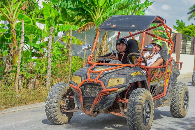 Buggies Adventure in Punta Cana 4 Hours Off-Road Fun - Macao Beach segment: buggy roads, plantations, and a swim-and-relax break