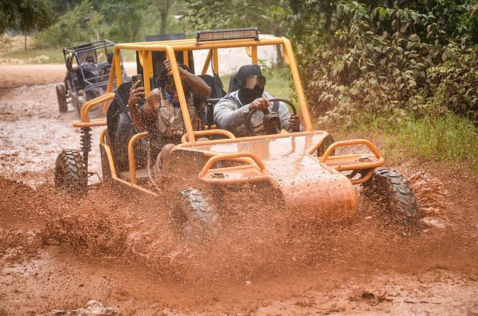 Buggy Excursion to Macau Beach and Natural Cave - Los Hoyos del Salado Taino cave: clear water, a real depth, and a slippery climb