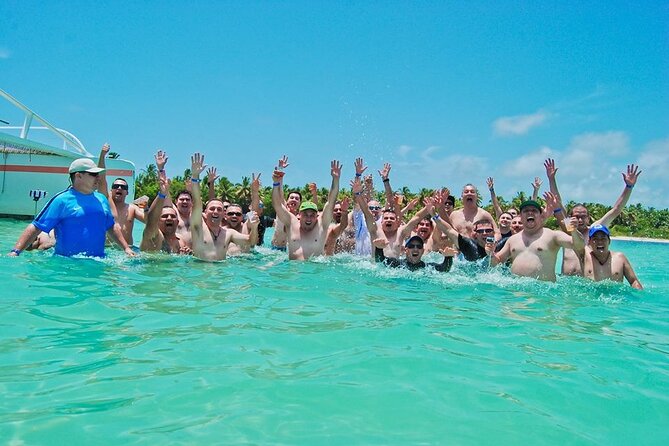 Catamaran Party in Punta Cana Includes Drink and Transportation - Stop 1: Punta de los Nidos Slide-and-Splash Stop (3 Hours)