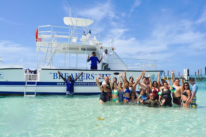 Catamaran Tour in Bavaro, Punta Cana – Snorkeling Experience - Natural Pool beach time: coconuts, white sand, and swimming without rushing