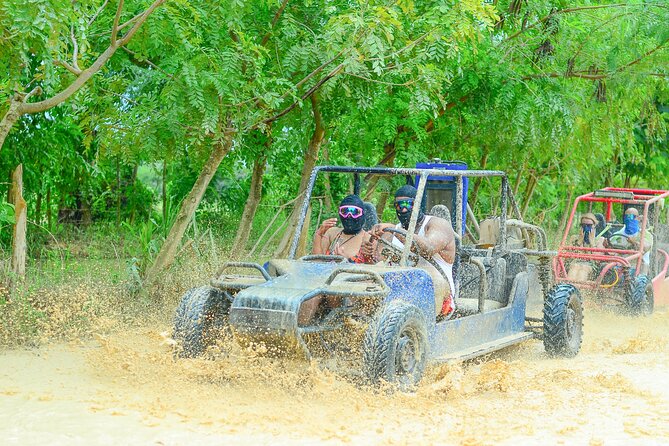 Dune Buggy in Punta Cana - Los Hoyos del Salado cenote: cool water in a cave setting