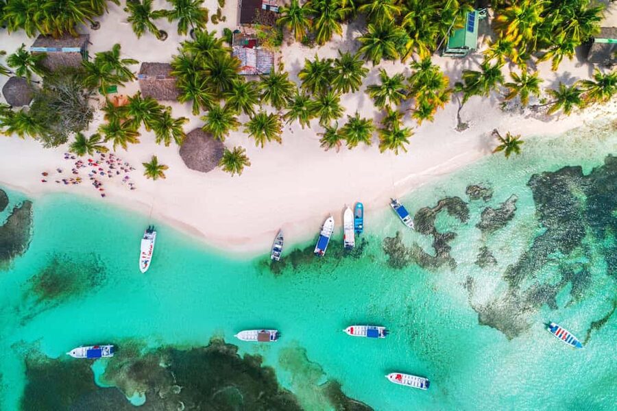From Punta Cana: Catamaran Tour to Saona Island with Open Bar and Buffet - Catamaran sailing with Caribbean music and an open bar
