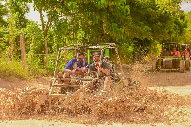 From PuntaCana: Tour in buggy double With Cenote and macao beach - Buggy ride basics in Punta Cana: double comfort, shared fun