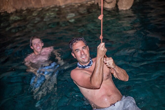 Half-Day Atv Tour to The Cave and Macao Beach With Transportation - Cueva Taína cenote: stone steps, illuminated stalactites, and swim time