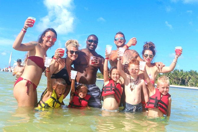 Morning Private Party Boat with Water Slide Open Bar and BBQ - Natural Swimming Pool Time: Clear Shallow Water and the Slide Safety Twist