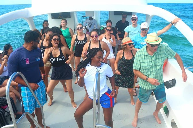 Morning Private Party Boat with Water Slide Open Bar and BBQ - Food and Drinks on Board: BBQ Chicken Skewers and Fresh Fruit