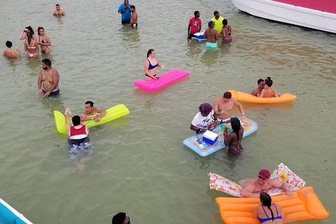 Party Boat in Punta Cana - Booze Cruse - Stop 2: Natural Pool swimming at knee-to-waist depth