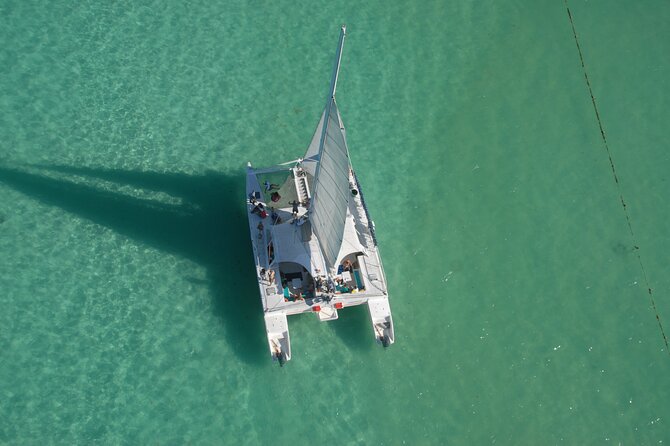 Private Catamaran Cruise to Bahia de las Aguilas - Bahía de las Águilas beach time with a floating bar