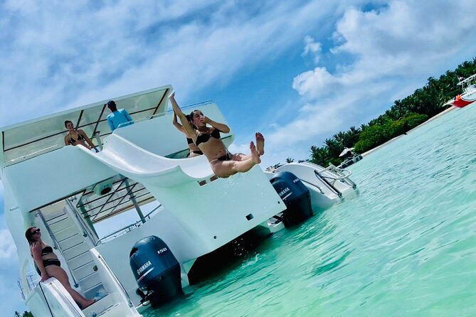 Private Catamaran Cruise with Slide & unlimited drinks - The 3.5 Hours: How the Stops and Timing Work