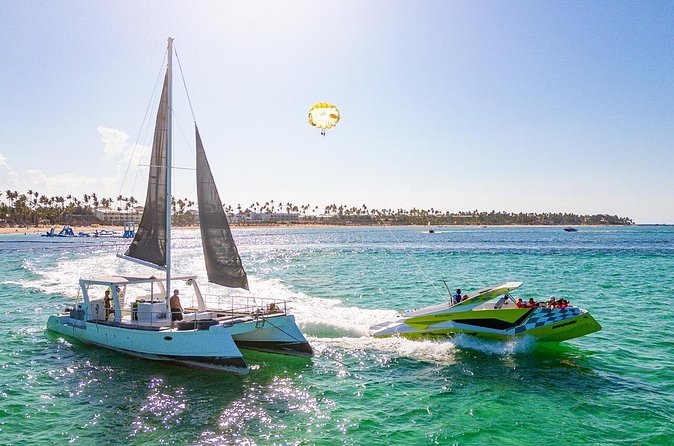 Private Catamaran + Private Parasailing - up to 20 passengers - Snorkeling gear and time on the water beyond parasailing