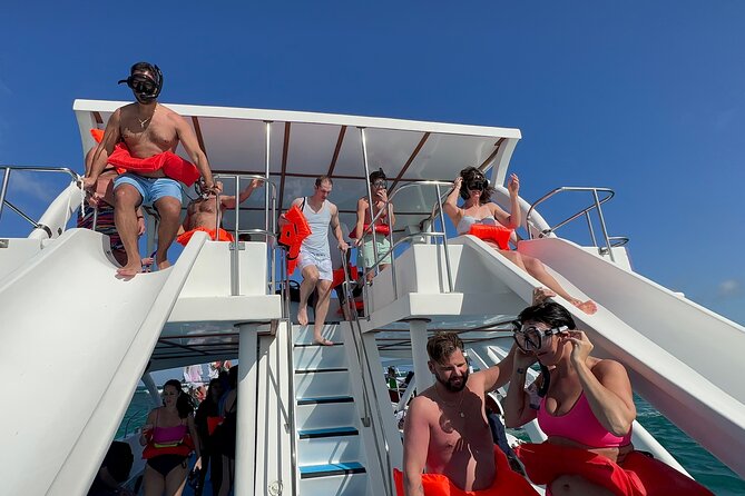 Private Luxury Double Slide Party Boat - Two water slides are the main event, and they change the whole mood