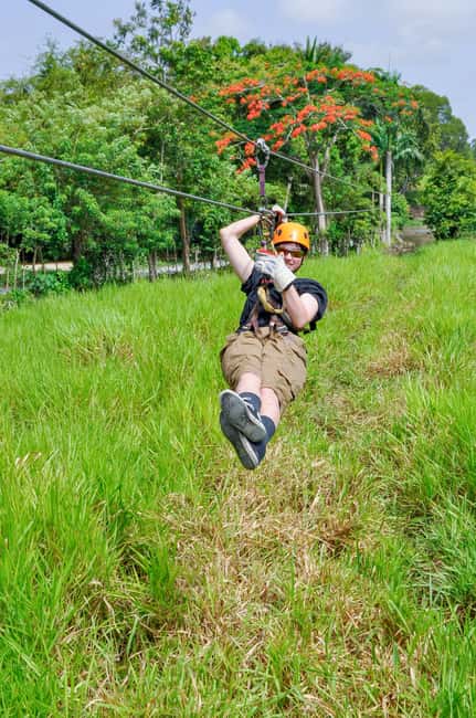 Puerto Plata: Buggy, Zip Line, Waterfalls, and Lunch Combo - Canopy zip lines: harness fit and cable time