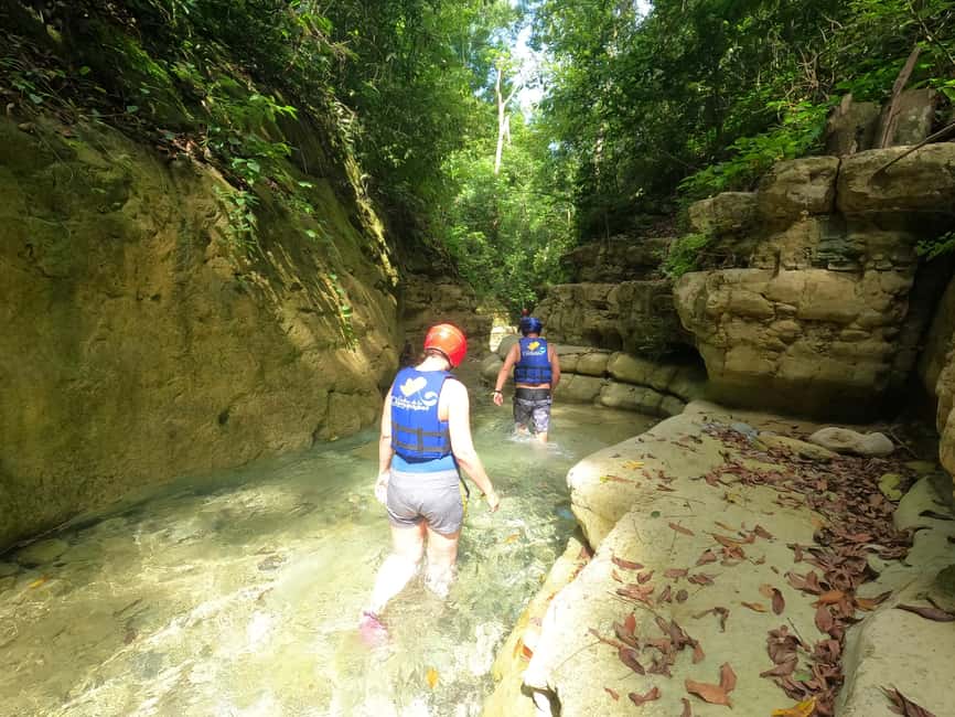 Puerto Plata: Damajagua Waterfalls Canyoning & Cocktail - What you actually do in the Damajagua limestone canyon