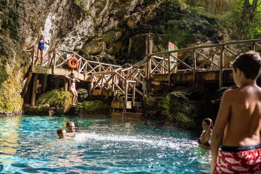 Punta Cana: Blue Hole and Scape Park Cap Cana Entry Ticket - Super Ride zip line: the Superman-style moment