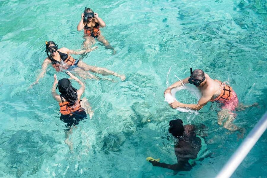 Punta Cana: Catamaran Tour with Reef Snorkeling and Open Bar - The private beach stop: nice when conditions cooperate