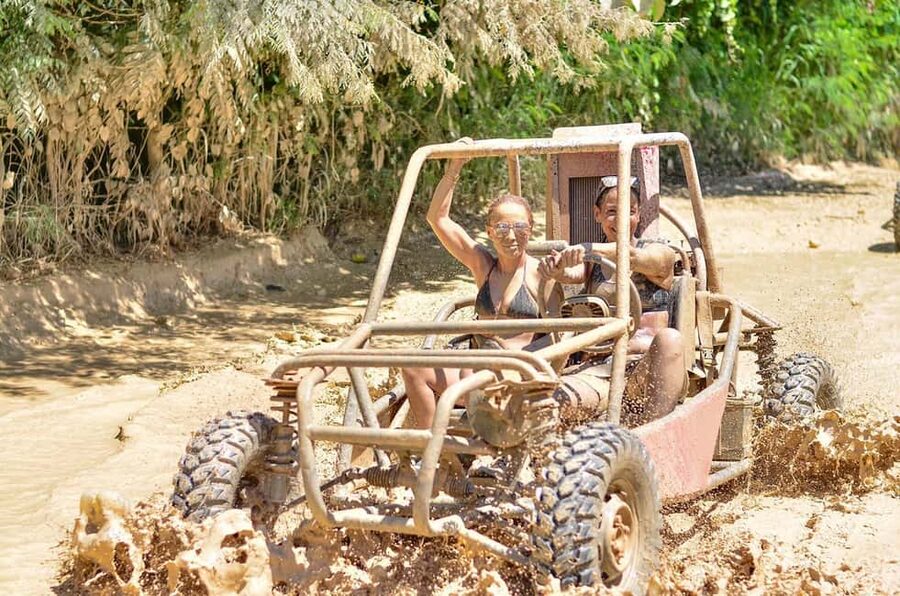 Punta Cana: Macao Beach Buggy Lagoon Cave Tour - Indigenous Springs cenote: turquoise water and a short, sweet exploration