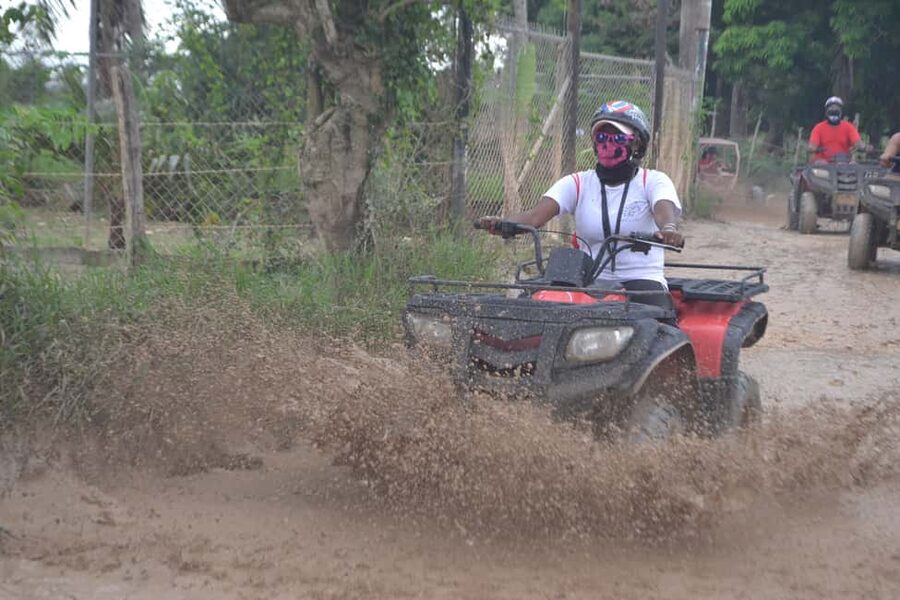 Punta Cana Off-Road 4x4 ATV: Beach,Cave Dip & Mamajuana Shot - From Punta Cana pick-up to Monte Plata trails: the transfer reality