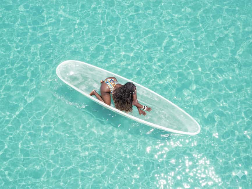 Punta Cana: Single Clear Kayak Photoshoot - Beach comfort details that make a difference