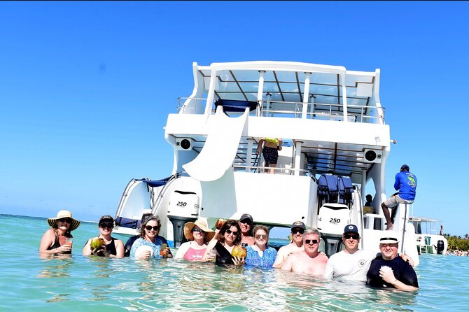 Sand-Bar Punta Cana Party Boat unlimited drinks, snorkeling Vibes - Sandbar Break: Floating Water Pad, Slide Time, and Beach Vibes