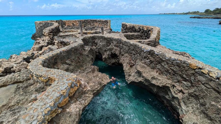 Santo Domingo: Los Tres Ojos, Boca Chica & More - Boca Chica Beach lunch: fried fish, swims, and sargassum reality