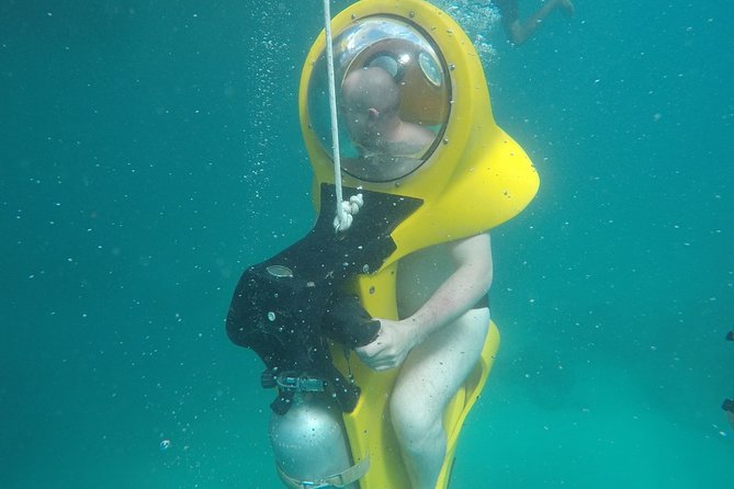 Scuba Doo - Diving Scooters in Punta Cana - The glass-bottom boat: fun views, but don’t expect perfection
