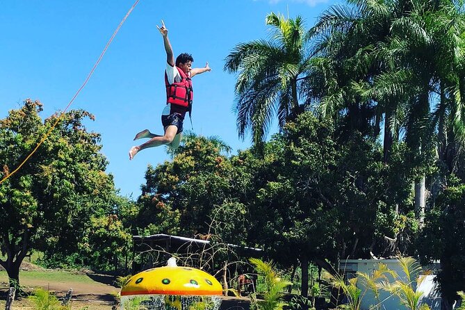 Zip N Splash Adventure plus Horseback Riding - Ziplining Over the Forest: Eight Lines, a 2,460-Foot Highlight