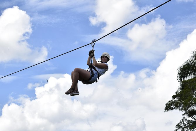 Ziplining from Punta Cana - Unique Carbon Fiber lines in Punta Cana - Included Extras That Add Real Value: Water, Fruit, Pickup